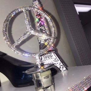 Blinged Out Mercedes Benz Emblem